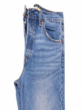 Levi's Ribcage Straight Ankle Jeans W28 L31 High Rise Medium Wash